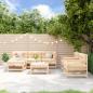 Preview: ARDEBO.de - 7-tlg. Garten-Lounge-Set Massivholz Kiefer