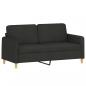 Preview: 2-Sitzer-Sofa Schwarz 140 cm Stoff
