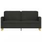 Preview: 2-Sitzer-Sofa Schwarz 140 cm Stoff