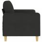 Preview: 2-Sitzer-Sofa Schwarz 140 cm Stoff