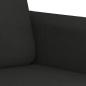 Preview: 2-Sitzer-Sofa Schwarz 140 cm Stoff