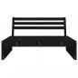 Preview: Garten-Mittelsofa Schwarz 120x80 cm Massivholz Kiefer