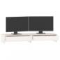 Preview: Monitorständer Weiß 100x27x15 cm Massivholz Kiefer