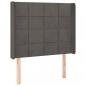 Preview: Boxspringbett mit Matratze & LED Dunkelgrau 90x200 cm Samt