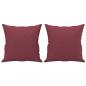 Preview: 2-Sitzer-Sofa mit Zierkissen Weinrot 120 cm Stoff