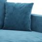 Preview: 2-tlg. Sofagarnitur mit Kissen Blau Samt