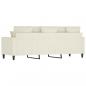Preview: 3-Sitzer-Sofa Creme 180 cm Samt