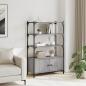Preview: Bücherregal 3 Fächer Grau Sonoma 70x30x109,5 cm Holzwerkstoff