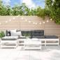 Preview: ARDEBO.de - 6-tlg. Garten-Lounge-Set Weiß Massivholz Kiefer