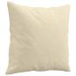 Preview: 2-Sitzer-Sofa mit Zierkissen Creme 120 cm Stoff