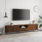 Preview: TV-Schrank mit Schublade Braun Eiche 200x25x44 cm Holzwerkstoff