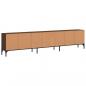 Preview: TV-Schrank mit Schublade Braun Eiche 200x25x44 cm Holzwerkstoff