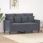 Preview: ARDEBO.de - 2-Sitzer-Sofa Dunkelgrau 120 cm Samt