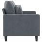 Preview: 2-Sitzer-Sofa Dunkelgrau 120 cm Samt