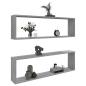Preview: Wandregale 2 Stk. Grau Sonoma 100x15x30 cm Holzwerkstoff