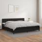 Preview: ARDEBO.de - Boxspringbett mit Matratze Schwarz 200x200 cm Kunstleder