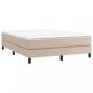 Preview: Bettgestell Cappuccino-Braun 140x200 cm Kunstleder