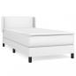 Preview: Boxspringbett mit Matratze Weiß 100x200 cm Kunstleder