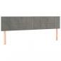 Preview: Boxspringbett mit Matratze & LED Hellgrau 200x200 cm Samt
