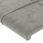 Preview: Bettgestell mit Kopfteil Hellgrau 200x200 cm Samt