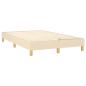 Preview: Boxspringbett mit Matratze & LED Creme 120x200 cm Stoff