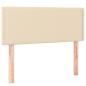 Preview: Boxspringbett mit Matratze & LED Creme 120x200 cm Stoff
