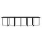 Preview: 13-tlg. Garten-Essgruppe mit Kissen Poly Rattan Schwarz