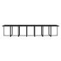 Preview: 19-tlg. Garten-Essgruppe mit Kissen Poly Rattan Schwarz