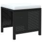 Preview: 19-tlg. Garten-Essgruppe mit Kissen Poly Rattan Schwarz