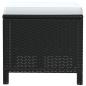 Preview: 19-tlg. Garten-Essgruppe mit Kissen Poly Rattan Schwarz