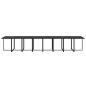 Preview: 21-tlg. Garten-Essgruppe mit Kissen Schwarz Poly Rattan