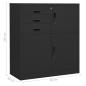 Preview: Büroschrank mit Pflanzkasten Anthrazit 90x40x125 cm Stahl