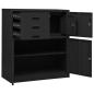 Preview: Büroschrank mit Pflanzkasten Anthrazit 90x40x125 cm Stahl
