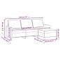 Preview: 3-Sitzer-Sofa mit Hocker Hellgrau 180 cm Samt
