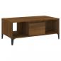 Preview: Couchtisch Braun Eichen-Optik 90x50x36,5 cm Holzwerkstoff