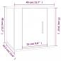 Preview: TV-Wandschrank Hochglanz-Weiß 40x34,5x40 cm