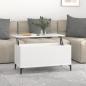 Preview: ARDEBO.de - Couchtisch Weiß 90x44,5x45 cm Holzwerkstoff