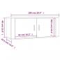 Preview: TV-Wandschrank Räuchereiche 100x34,5x40 cm