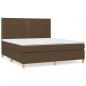 Preview: Boxspringbett mit Matratze Dunkelbraun 160x200 cm Stoff