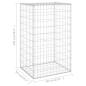 Preview: Gabionenwand mit Abdeckung Verzinkter Stahl 60x50x100 cm