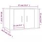 Preview: TV-Wandschrank Braun Eichen-Optik 57x34,5x40 cm