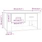 Preview: Couchtisch Betongrau 80x50x40 cm Holzwerkstoff