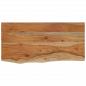 Preview: Wandregal 60x30x2,5 cm Rechteckig Massivholz Akazie Baumkante