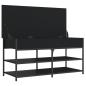 Preview: ARDEBO.de - Schuhbank Schwarz 100x42,5x50 cm Holzwerkstoff