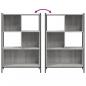 Preview: Bücherregal Grau Sonoma 72x28x109 cm Holzwerkstoff
