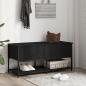 Preview: ARDEBO.de - Sitzbank mit Stauraum Schwarz 100x42,5x47 cm Holzwerkstoff