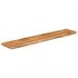 Preview: Wandregal 100x20x2,5 cm Rechteckig Massivholz Akazie Baumkante