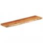 Preview: Wandregal 120x30x2,5 cm Rechteckig Massivholz Akazie Baumkante