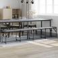 Preview: ARDEBO.de - Essbank Hellgrau 248x32x45 cm Stahl und Stoff