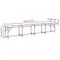 Preview: Essbank Hellgrau 248x32x45 cm Stahl und Stoff
